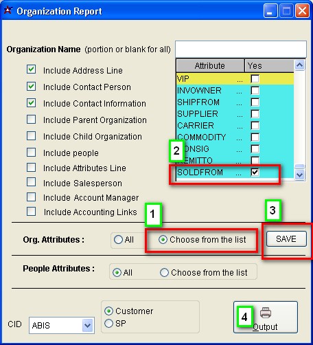 Print a list of Vendors